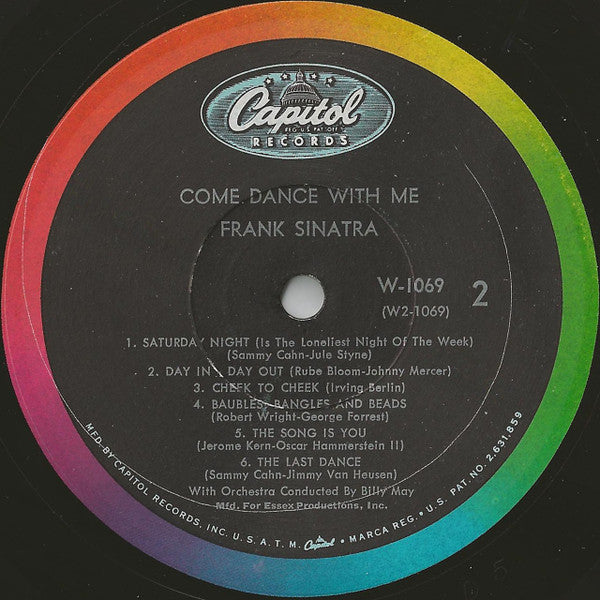 Frank Sinatra : Come Dance With Me! (LP, Album, Mono, RE, Scr)