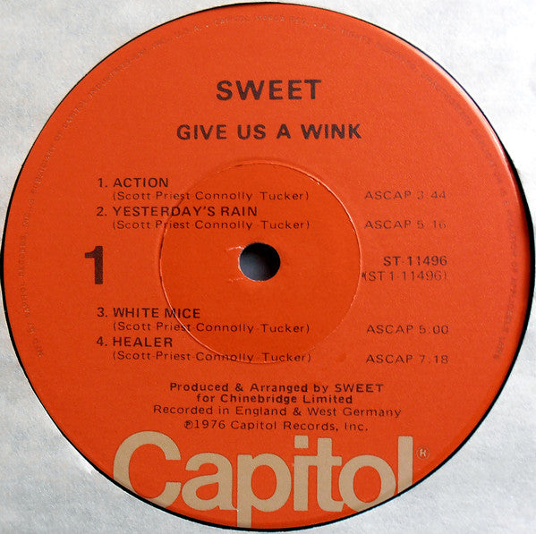 The Sweet : Give Us A Wink (LP, Album, Jac)