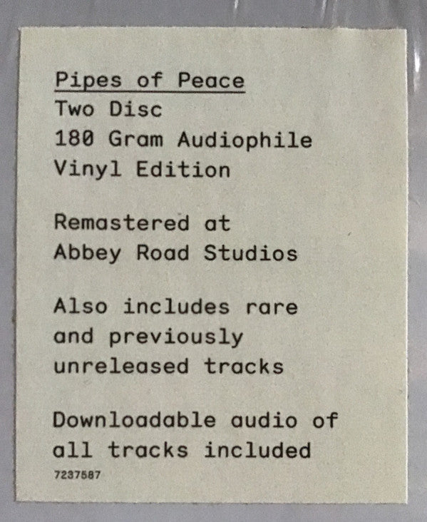 Paul McCartney : Pipes Of Peace (2xLP, Album, RE, RM)