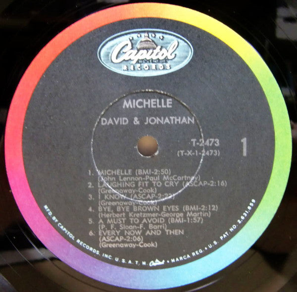David & Jonathan : Michelle (LP, Album, Mono)
