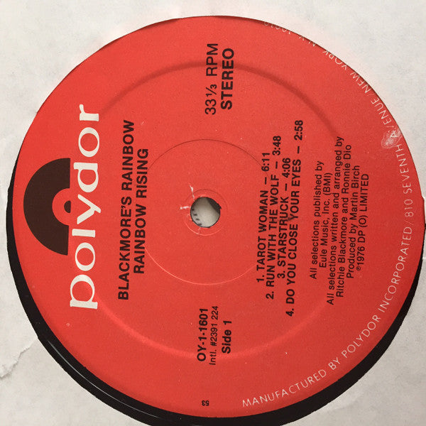 Blackmore's Rainbow* : Rainbow Rising (LP, Album, Kee)
