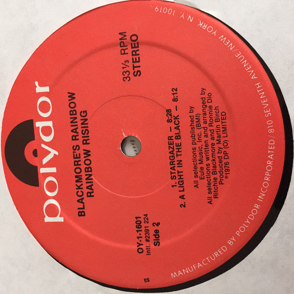 Blackmore's Rainbow* : Rainbow Rising (LP, Album, Kee)