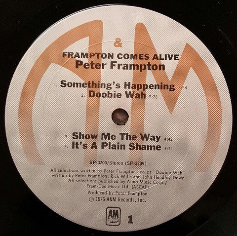 Peter Frampton : Frampton Comes Alive! (2xLP, Album, Pit)