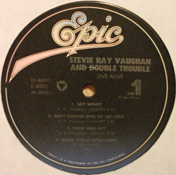 Stevie Ray Vaughan And Double Trouble* : Live Alive (2xLP, Album, Gat)