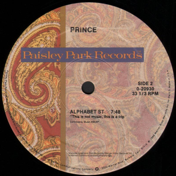 Prince : Alphabet St. (12", Single, All)