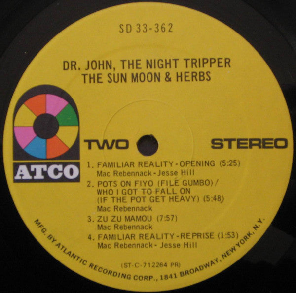 Dr. John, The Night Tripper* : The Sun Moon & Herbs (LP, Album, Pre)