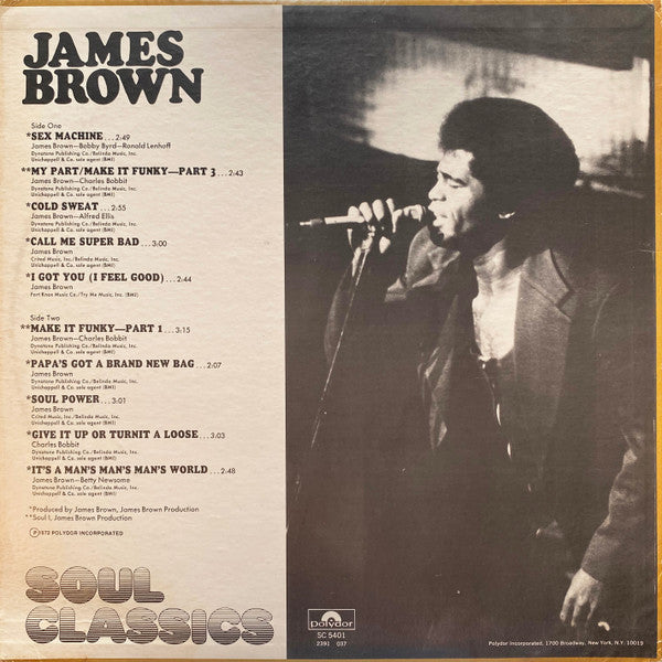 James Brown : James Brown Soul Classics (LP, Comp, Promo)