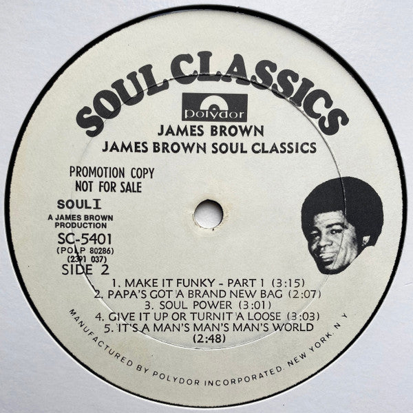 James Brown : James Brown Soul Classics (LP, Comp, Promo)