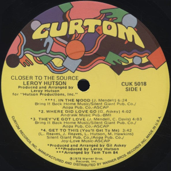 LeRoy Hutson : Closer To The Source (LP, Album, JW )