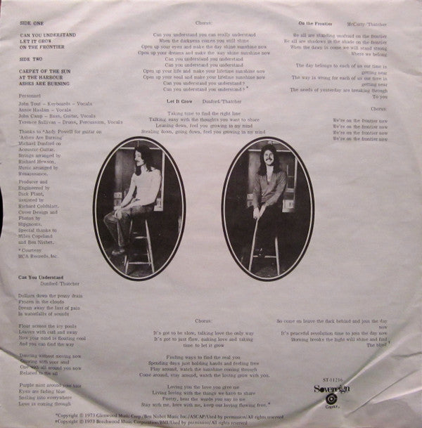 Renaissance (4) : Ashes Are Burning (LP, Album, Jac)