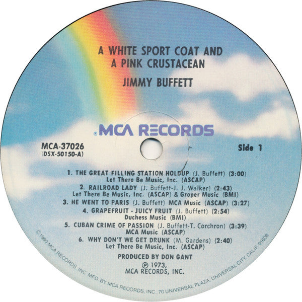 Jimmy Buffett : A White Sport Coat And A Pink Crustacean (LP, Album, RE)