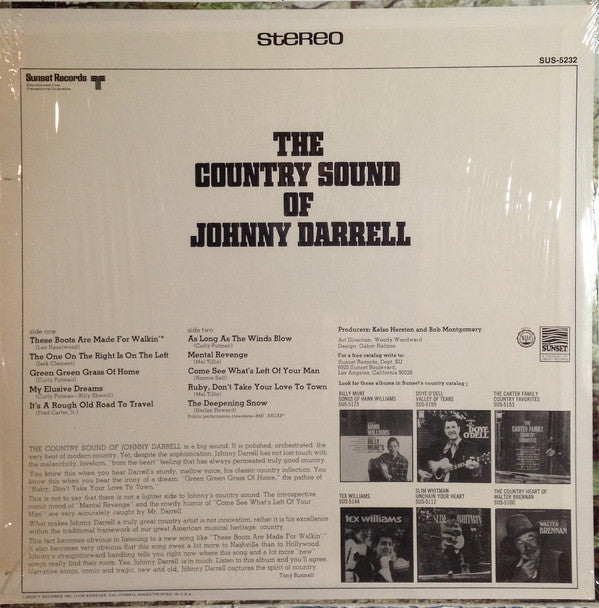 Johnny Darrell : The Country Sound Of Johnny Darrell (LP, Comp)