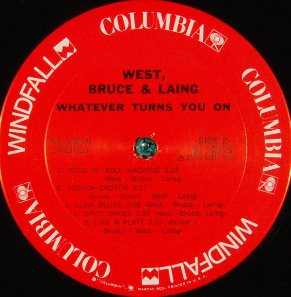West, Bruce & Laing : Whatever Turns You On (LP, Album)