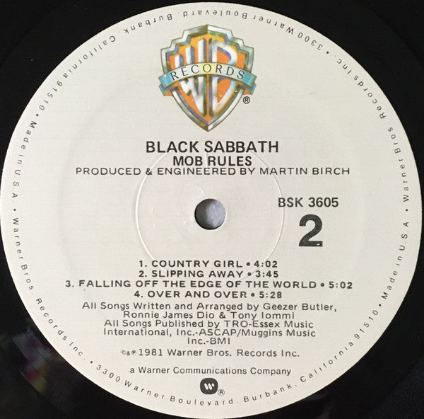 Black Sabbath : Mob Rules (LP, Album, Spe)
