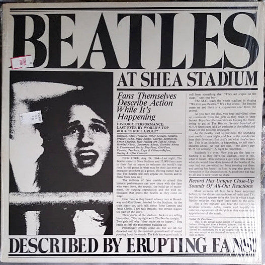 No Artist : Beatles At Shea Stadium - Described By Erupting Fans! (LP, Album, Mono, RE)