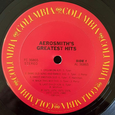 Aerosmith : Aerosmith's Greatest Hits (LP, Comp, Ter)