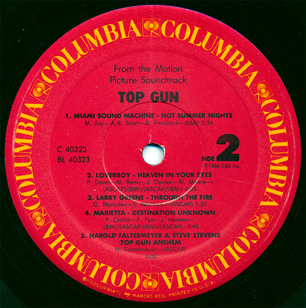 Various : Top Gun (Original Motion Picture Soundtrack) (LP, Album, Pit)