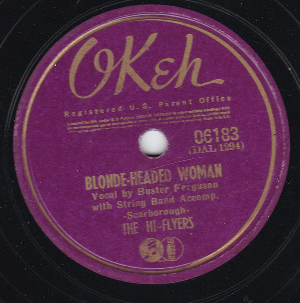 The Hi-Flyers : Reno Street Blues / Blonde-Headed Woman (Shellac, 10")