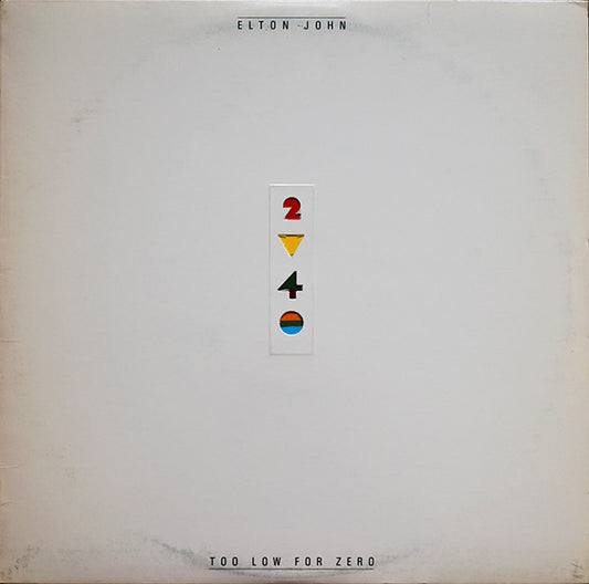 Elton John : Too Low For Zero (LP, Album, Jac)