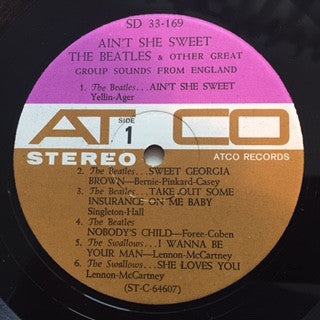 The Beatles, The Swallows (5) : Ain't She Sweet - The Beatles & Other Great Group Sounds From England (LP, Album, Comp)