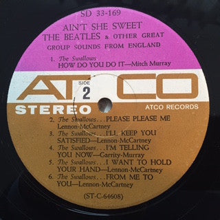 The Beatles, The Swallows (5) : Ain't She Sweet - The Beatles & Other Great Group Sounds From England (LP, Album, Comp)