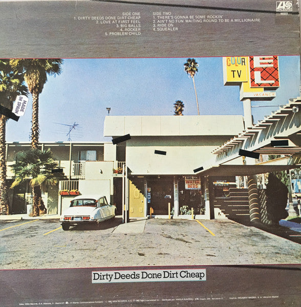 AC/DC : Dirty Deeds Done Dirt Cheap (LP, Album, RE)