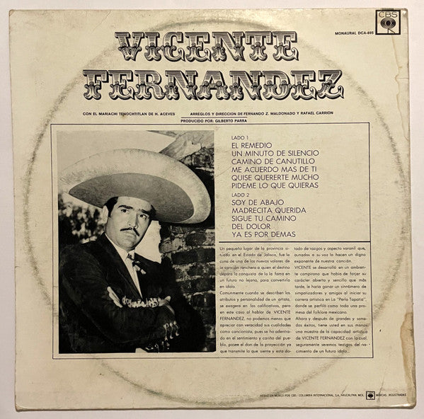 Vicente Fernández* : Vicente Fernández (LP, Album)