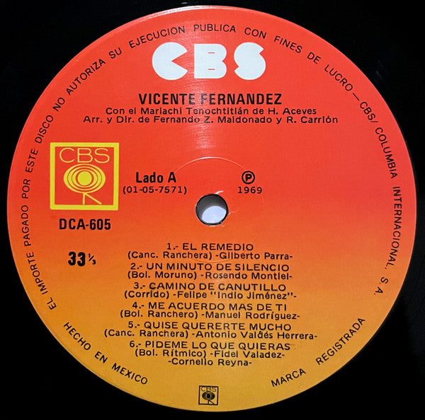 Vicente Fernández* : Vicente Fernández (LP, Album)
