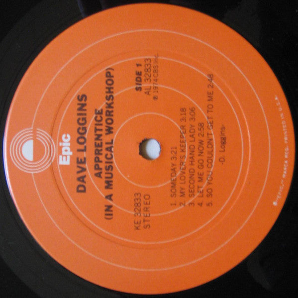 Dave Loggins : Apprentice (In A Musical Workshop) (LP, Album, Ter)