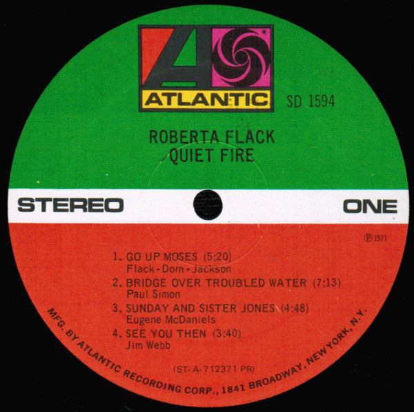 Roberta Flack : Quiet Fire (LP, Album, PR )