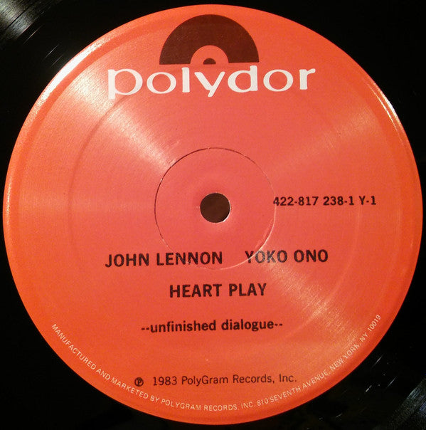 John Lennon / Yoko Ono* : Heart Play: Unfinished Dialogue (LP, Album, S/Edition, PRC)