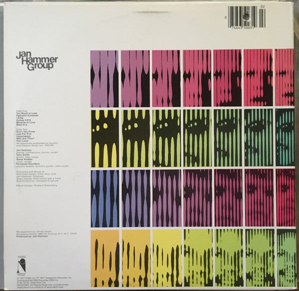 Jan Hammer Group : Melodies (LP, Album, RE, Car)