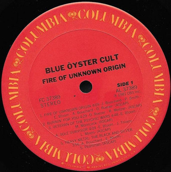 Blue Öyster Cult : Fire Of Unknown Origin (LP, Album, Ter)