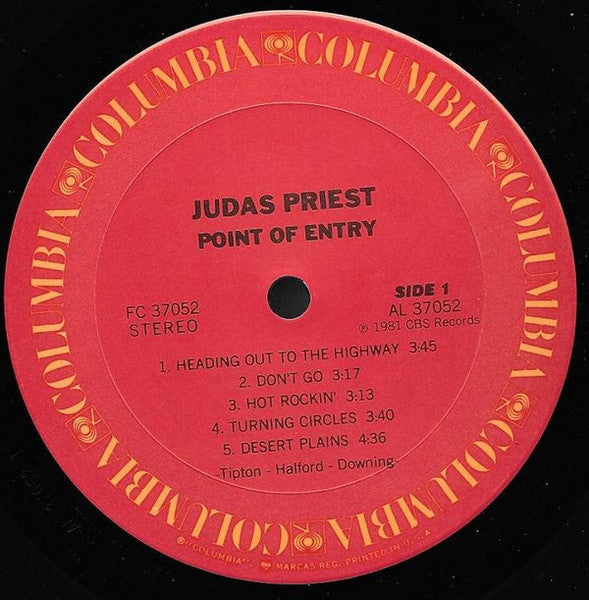 Judas Priest : Point Of Entry (LP, Album, Ter)