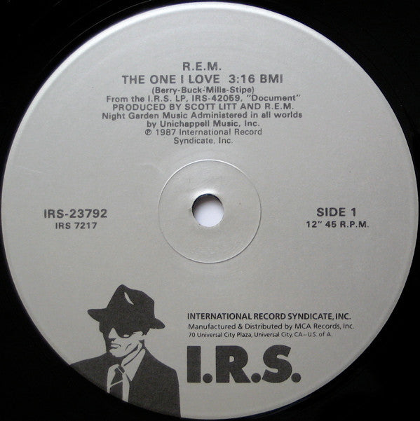 R.E.M. : The One I Love (12", Single, Glo)