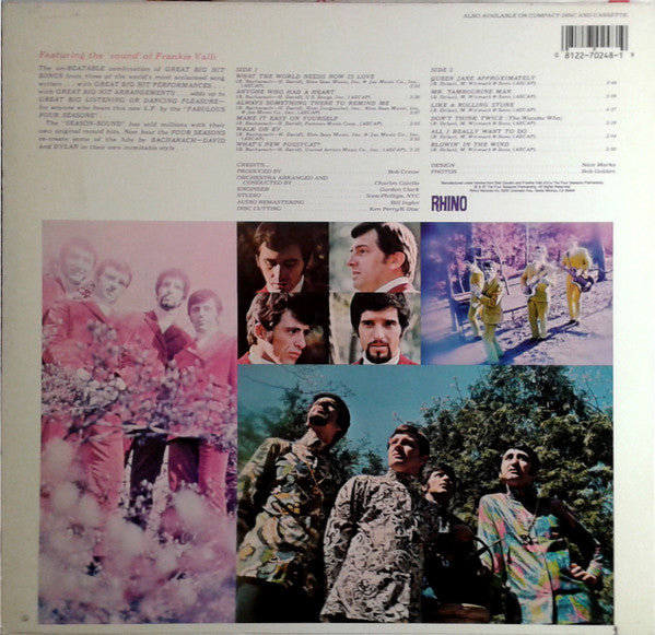 The Four Seasons : The 4 Seasons Sing Big Hits By Burt Bacharach... Hal David... Bob Dylan (LP, Album, Mono, RE, RM)