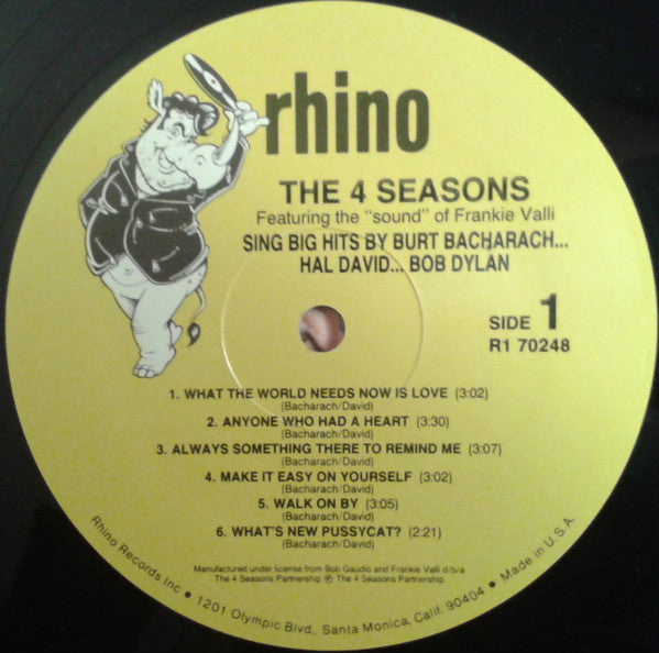 The Four Seasons : The 4 Seasons Sing Big Hits By Burt Bacharach... Hal David... Bob Dylan (LP, Album, Mono, RE, RM)
