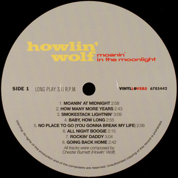 Howlin' Wolf : Moanin' In The Moonlight (LP, Album, Mono, Ltd, RE, 180)