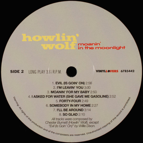 Howlin' Wolf : Moanin' In The Moonlight (LP, Album, Mono, Ltd, RE, 180)