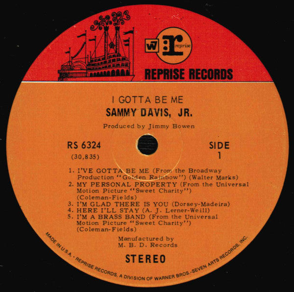 Sammy Davis Jr. : I've Gotta Be Me (LP, Album)