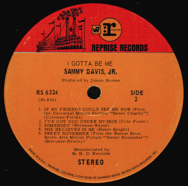 Sammy Davis Jr. : I've Gotta Be Me (LP, Album)