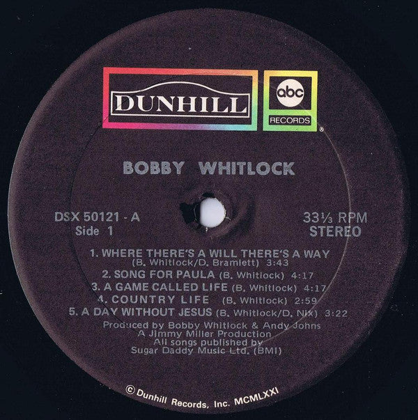 Bobby Whitlock : Bobby Whitlock (LP, Album, Tru)