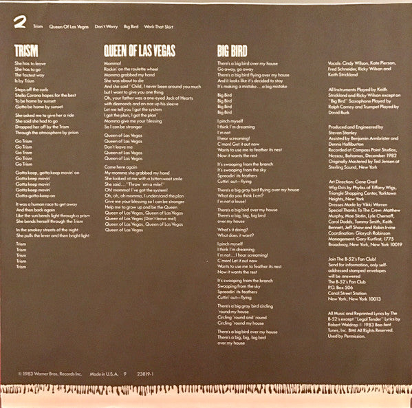 The B-52's : Whammy! (LP, Album, Spe)