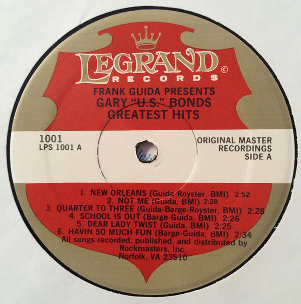 Gary U.S. Bonds : Greatest Hits (LP, Comp, RE, Gat)