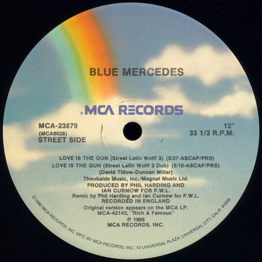 Blue Mercedes : Love Is The Gun (12")