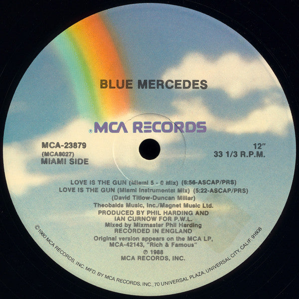 Blue Mercedes : Love Is The Gun (12")