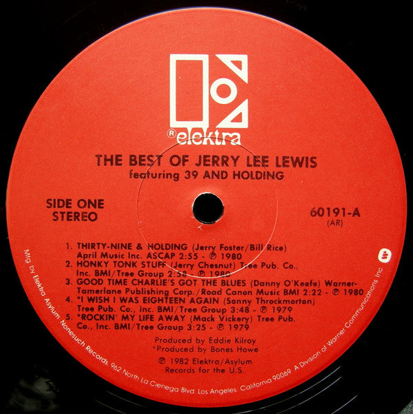 Jerry Lee Lewis : The Best Of Jerry Lee Lewis Featuring 39 And Holding (LP, Comp)