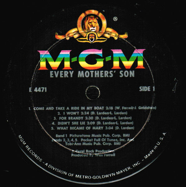 Every Mothers' Son : Every Mothers' Son (LP, Album, Mono)