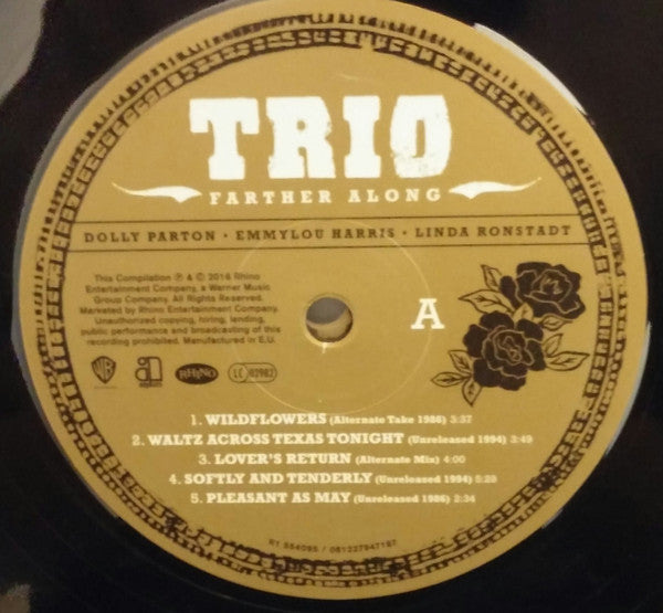 Dolly Parton, Emmylou Harris, Linda Ronstadt : Trio: Farther Along (2xLP, 180)