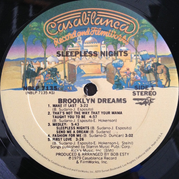 Brooklyn Dreams : Sleepless Nights (LP, Album, Gol)